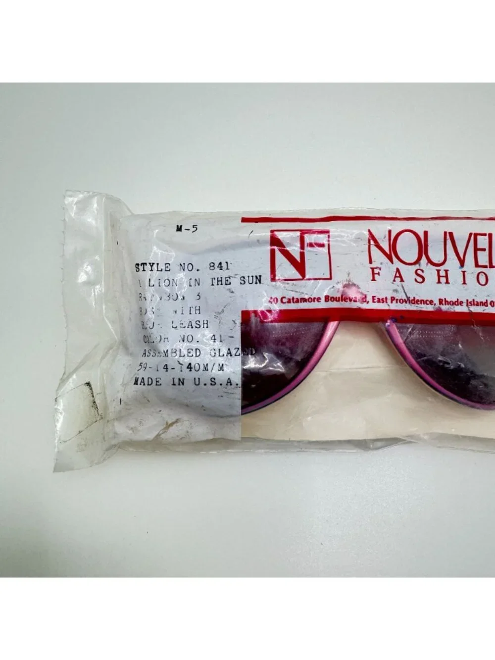 Nouvelle Fashions Sunglasses Lion In The Sun Style 841 Rose W/ Blue Color 41 M10